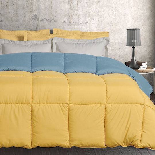 Das Home Πάπλωμα Υπέρδιπλο με Γέμιση Microfiber 220x240εκ. 9644 Κίτρινο 10.5 togs