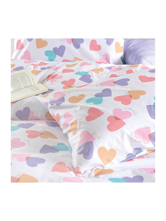 Rythmos Duvet Set Queen 220x240cm Zoey White 3pcs