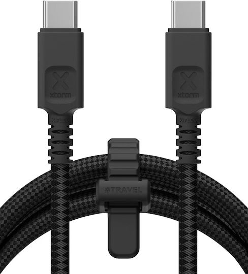Xtorm Braided USB 2.0 Cable USB-C male - USB-C 240W PD Μαύρο 1.5m CX3091