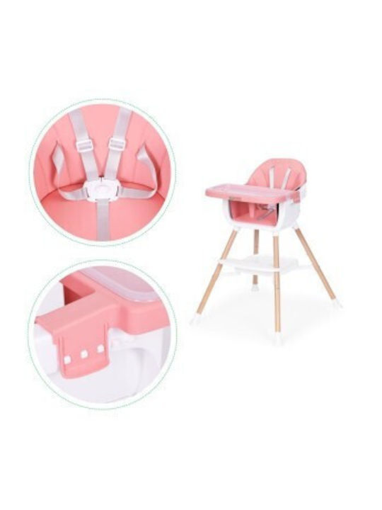 Ecotoys Baby Highchair 2 in 1 Pink HC508