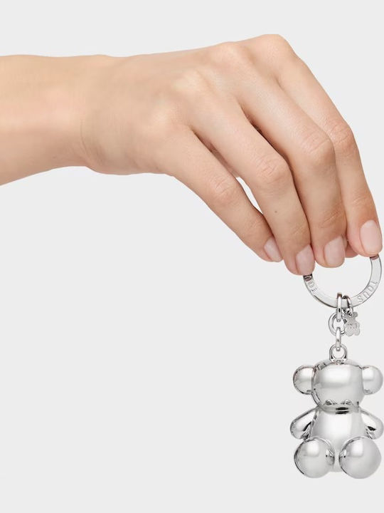 2001949749-Plateado Tous Keychain Metal Bold Bear Silver Women's Keychain Silver