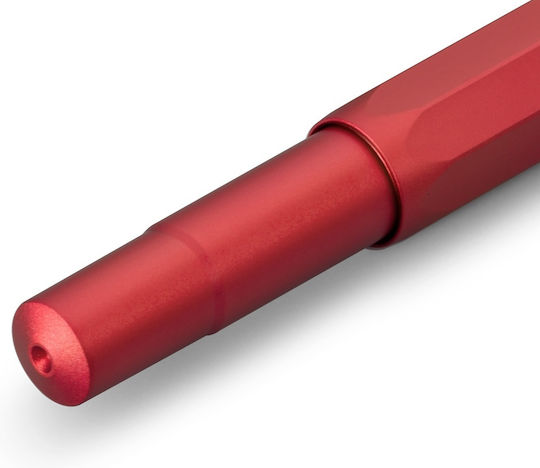 Kaweco Al Sport Writing Pen Red made of Brass with Blue Ink
