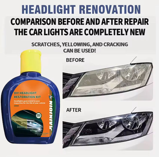 Lichid Curățare a Farurilor Auto 125ml