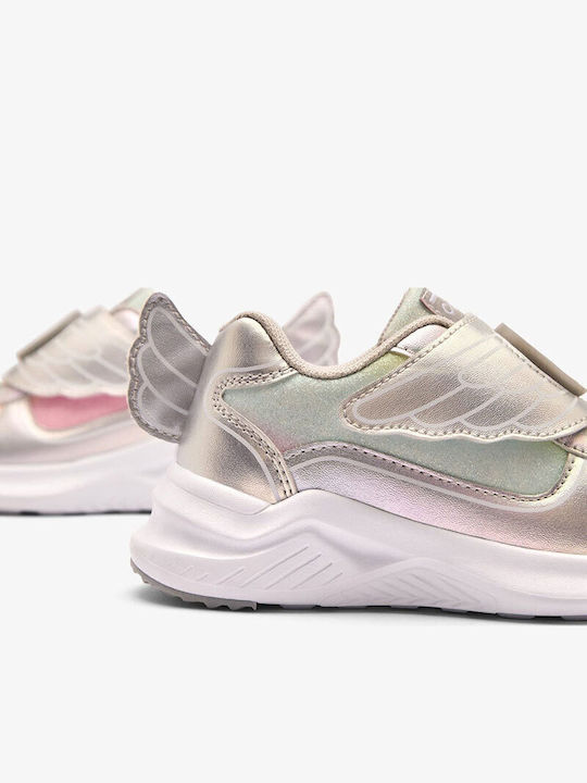 Kids Sneakers with Scratch & Lights Silver