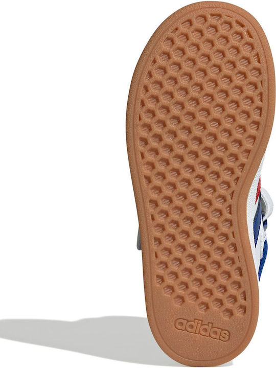 Grand Court Παιδικά Sneakers High με Σκρατς Λευκά