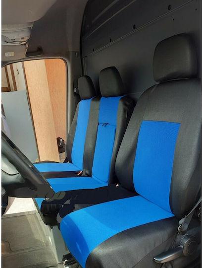 Front Car Covers 3pcs Polyester Blue / Blue