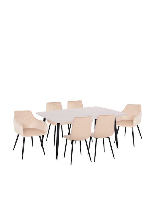 Esszimmer Raven 7Stück 160x80cm