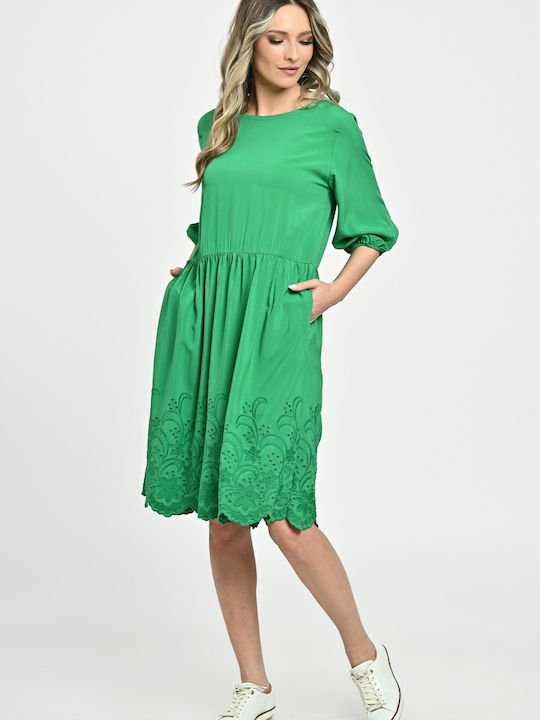 Rochie De Vară Pentru Femei Midi Verde