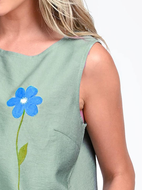 Γυναικείο Αμάνικο Ολόσωμο Σορτς Garden Flowers
