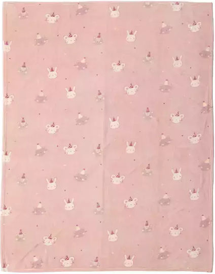 Nef-Nef Homeware Blanket Nursery Swaddling Blankets Blanket Special Party Fleece Pink 75x110cm