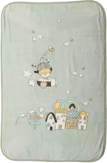 Nef-Nef Homeware Blanket Nursery Swaddling Blankets Misty Blue Velvet Blue 75x100cm