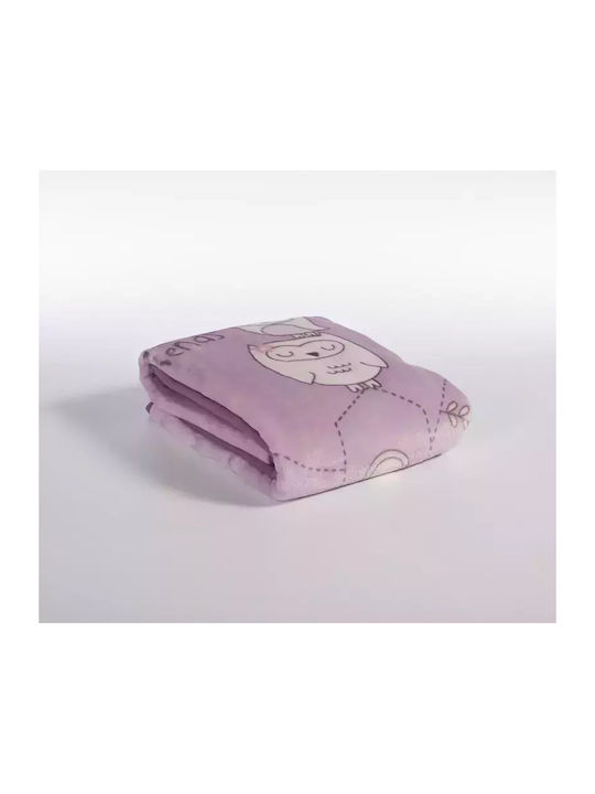 Nef-Nef Homeware Blanket Nursery Swaddling Blankets Best Friends Velvet Lilac 75x100cm