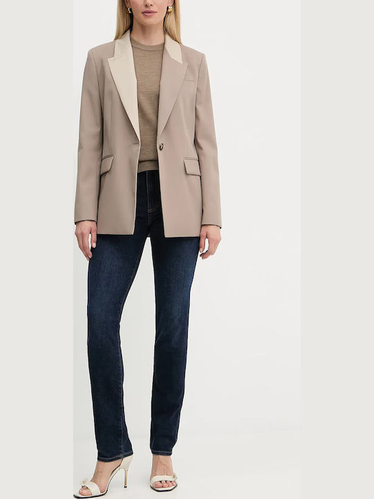 Bluza Damă Pulover Mânecă Lungă Maro Chestnut