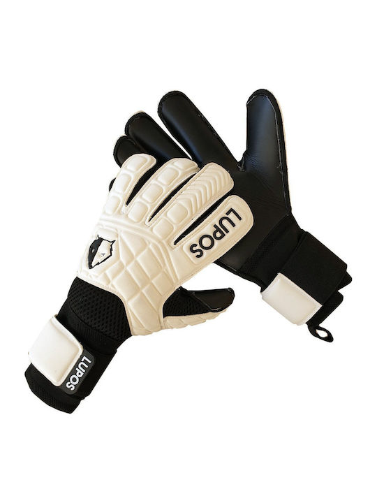 Lupos Mănuși De Portar White One Pro Latex German Contact Roll Finger Cut Alb Negru