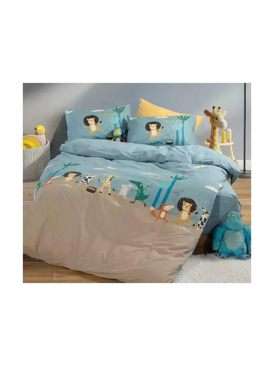 Nef-Nef Homeware Σετ Μονά Wild Dance Μπλε 170x260cm Nef-Nef Homeware Σετ Μονά Wild Dance Μπλε 170x260cm