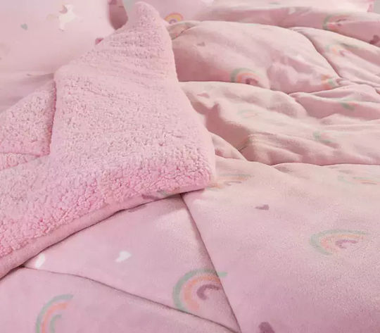 Nef-Nef Homeware Παιδικό Κουβερτοπάπλωμα Μονό Unicorns Style Lilac 160x220εκ.