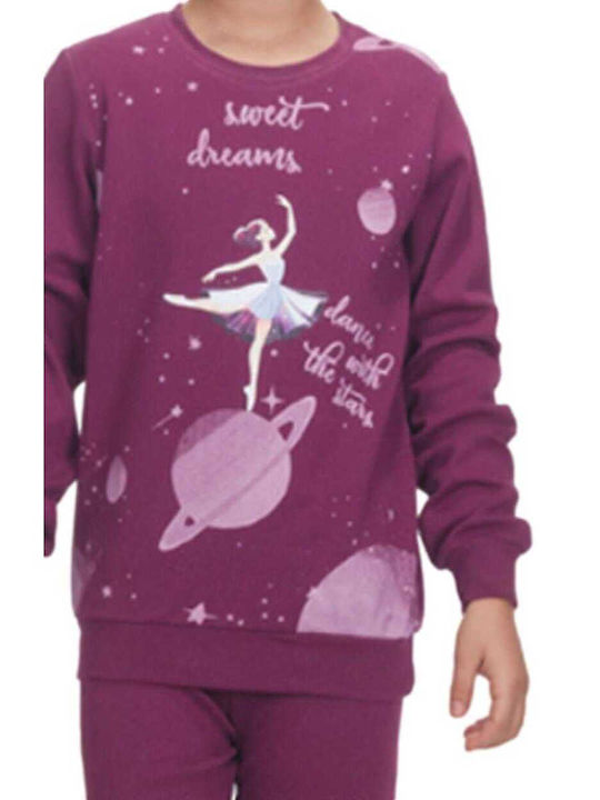 Dreams by Joyce Pijama pentru copii De iarnă Purple Star Dancer Dreams by Joyce Pijama pentru copii De iarnă Purple Star Dancer
