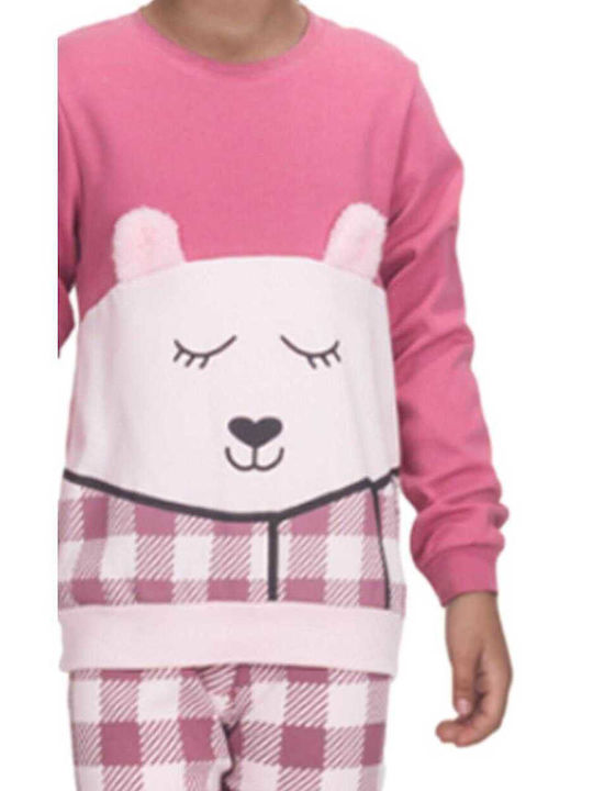 Dreams by Joyce Kids' Pajamas Winter Pink Sleepy Bear