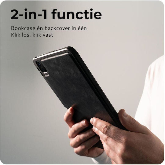 Rosso Flip Cover Δερμάτινη Μαύρη (Samsung Galaxy Tab S10 Plus, S9 Plus, S9 FE Plus)