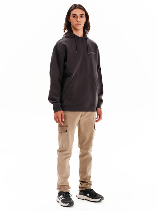 Men's Sweatshirt with Gray Hood 252.EM20.50 Charcoal