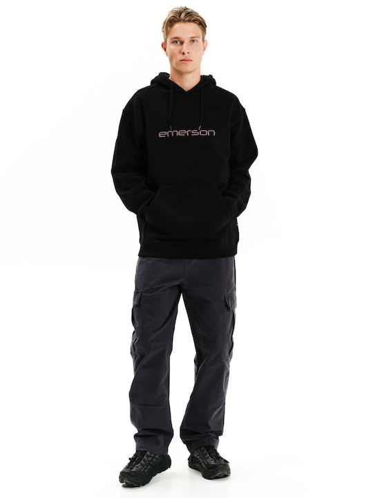 Herren Sweatshirt Mit Kapuze Schwarz
