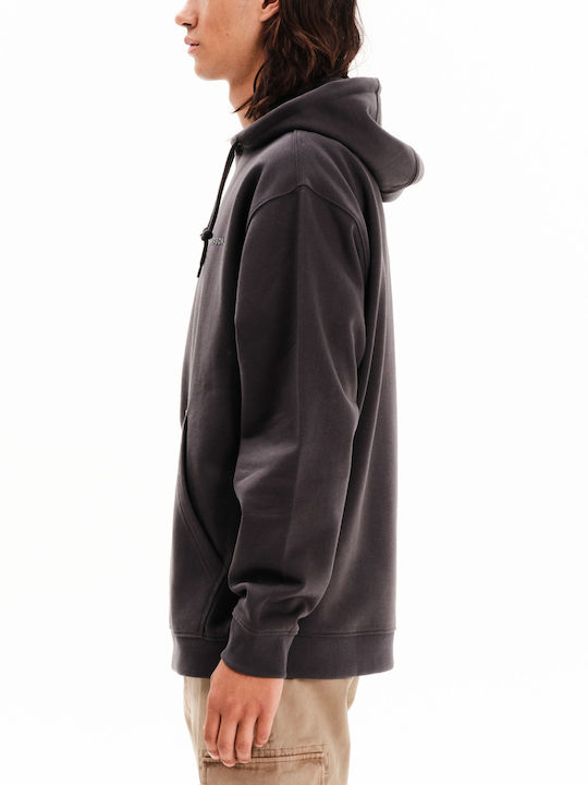 Men's Sweatshirt with Gray Hood 252.EM20.50 Charcoal