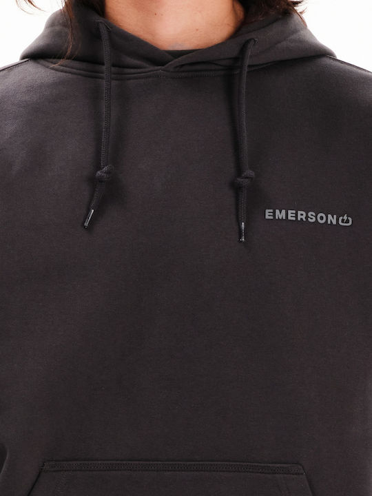 Men's Sweatshirt with Gray Hood 252.EM20.50 Charcoal