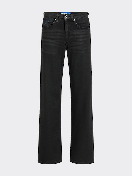 Γυναικείο Jean Παντελόνι σε Relaxed Εφαρμογή Denim Black