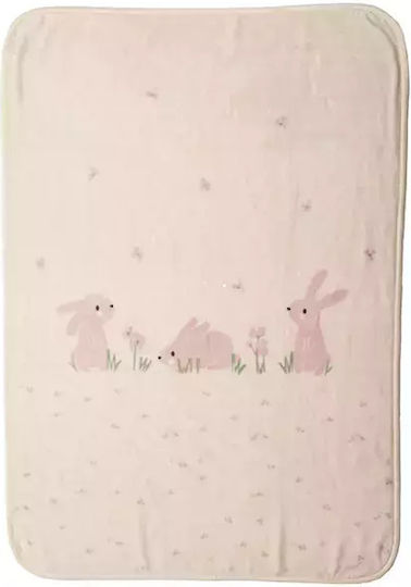 Nef-Nef Homeware Κουβέρτα Κούνιας Country Bunny Βελουτέ Πολύχρωμο 100x140εκ.