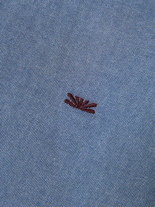 Long-sleeved Cotton Shirt Blue