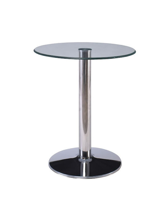 Rundes Beistelltisch Bitt Glas Transparent M60xL60xH65cm EM121
