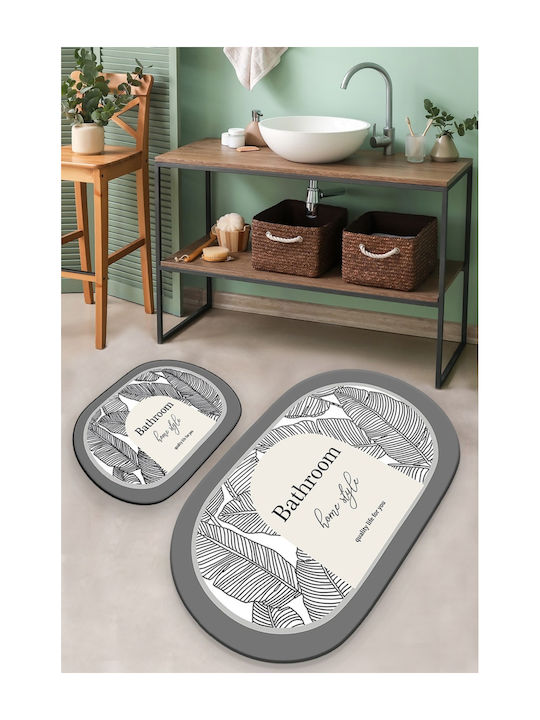 L'Εssentiel Maison Σετ Πατάκια Μπάνιου 510CHL1296 Grey 2τμχ