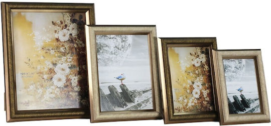 Viosarp Plastic Photo Frame with Gold Frame