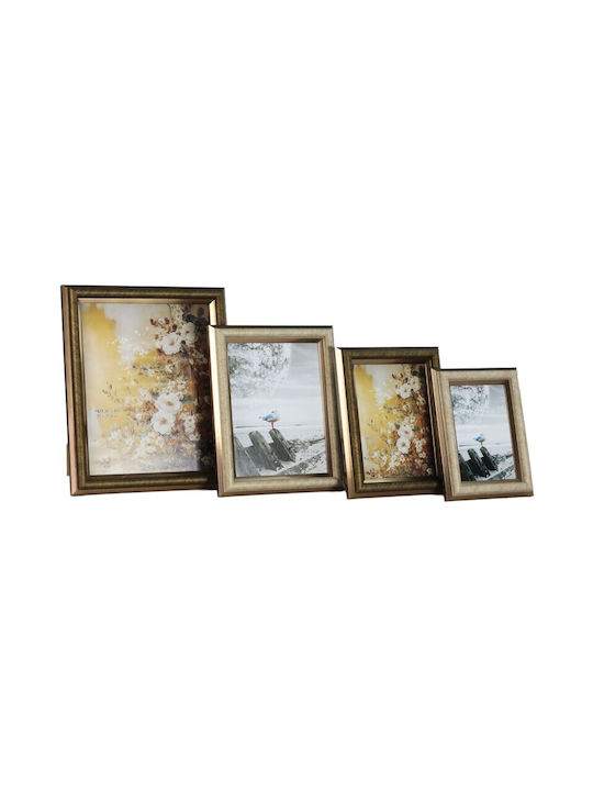 Viosarp Plastic Photo Frame with Gold Frame