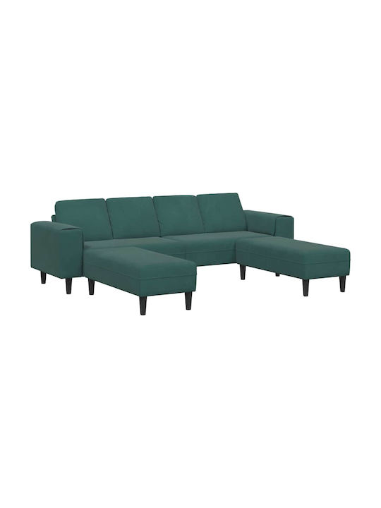 Living Room Furniture Set Couch & Stool Green