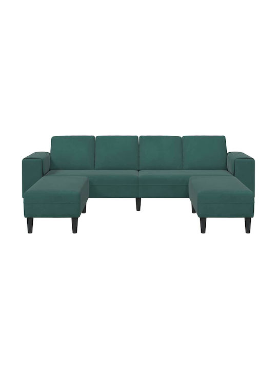 Living Room Furniture Set Couch & Stool Green