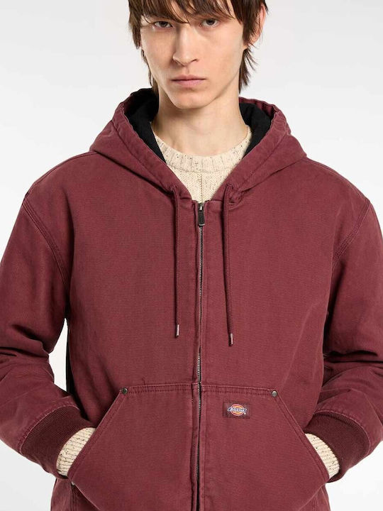 Geacă Canvas Bomber Burgundie