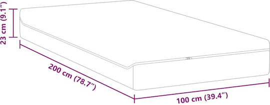 vidaXL Einzel Ergonomisch Matratze Schaum 100x200x23cm
