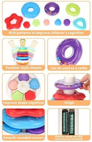 Lazarid Pyramid Toy with Music for 18++ Months