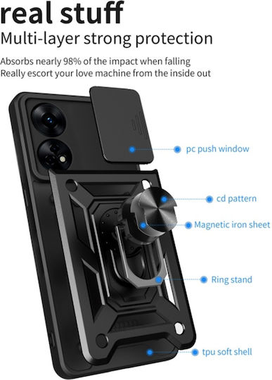 Back Cover Negru (Oppo A78 4G - Oppo A78 4G)
