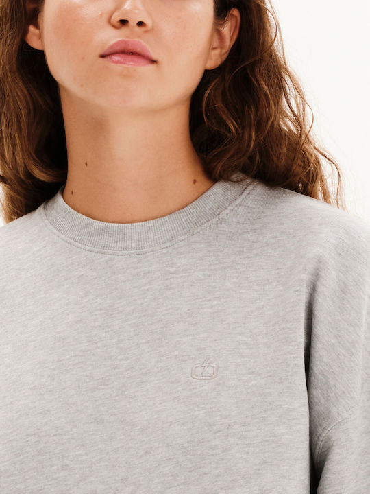 Cropped Women's Sweatshirt Gray