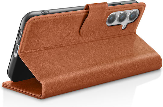 Husă Wallet Zanaé Galaxy S24 Funcție Stand Tab Magnetic Maro
