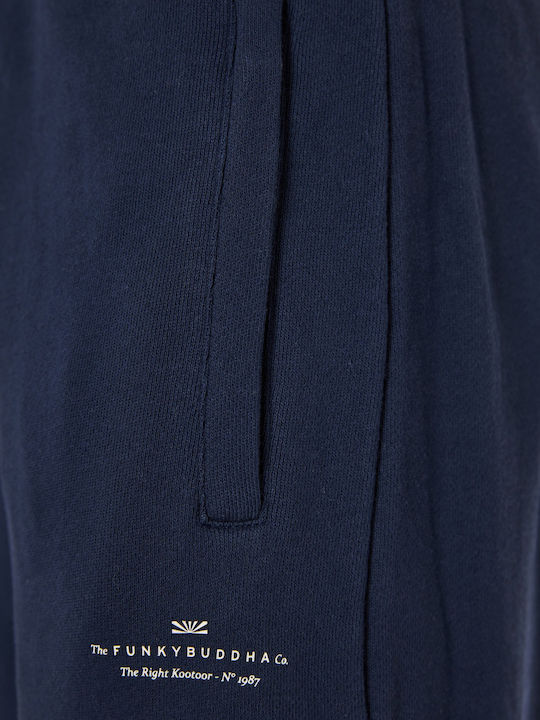 Sweatpants with Elastic Navy Blue