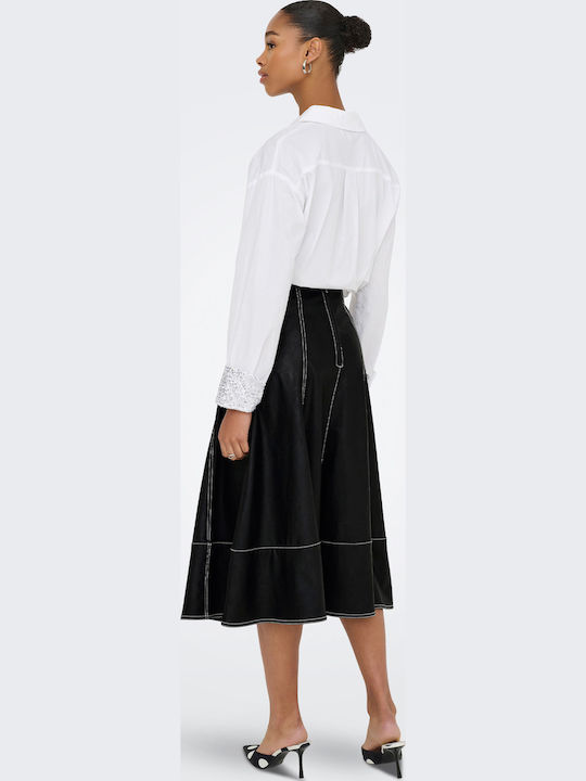 Josie Piele Midi Fustă Black