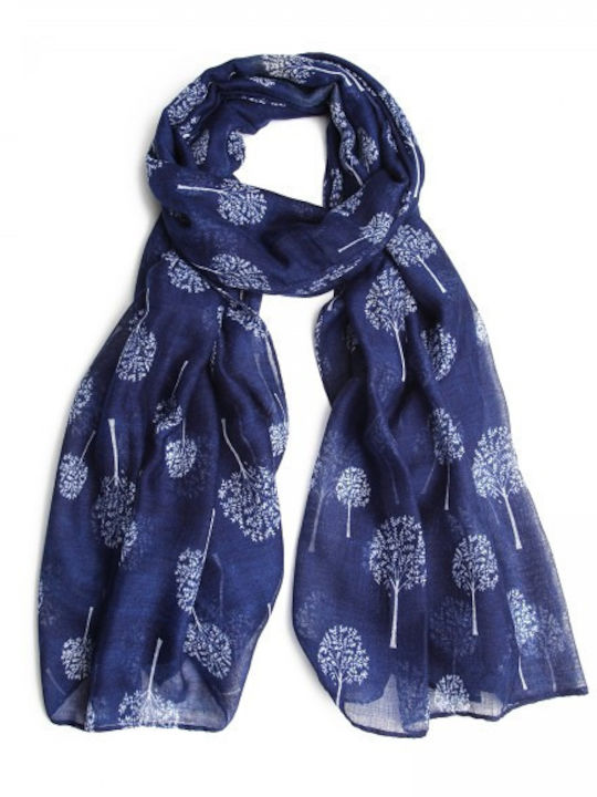 Women's Wool Scarf Navy Blue