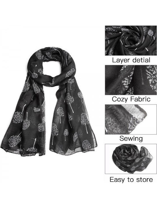 Women's Wool Scarf Black