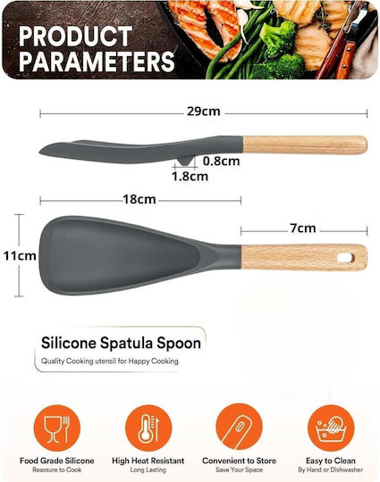 Uncle George Shallow Sauce Spoon Made of Silicone