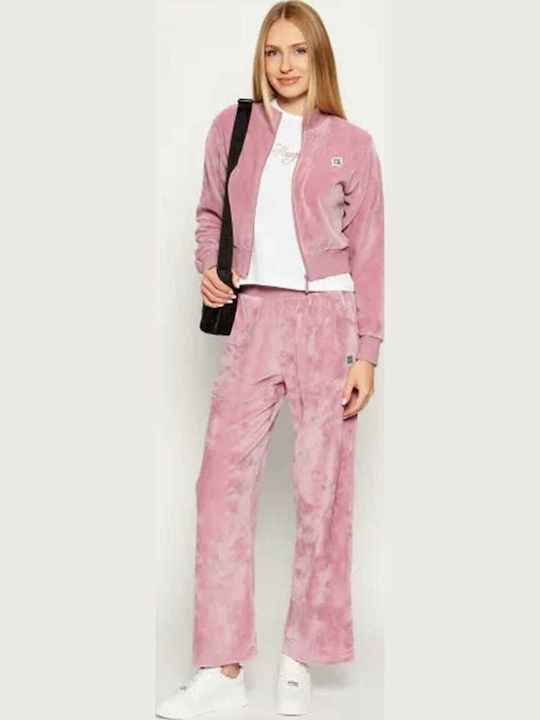 Долнище на анцуг Велур Pink