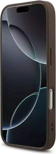 Guess Umschlag Rückseite Leder / Kunststoff / Silikon / Synthetisches Leder Braun (iPhone 17 Pro)