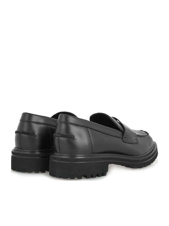 Δερμάτινα Ανδρικά Loafers σε Μαύρο Χρώμα